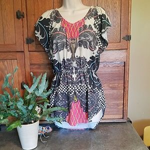 Sweet by miss me bohemian top Shirt size small